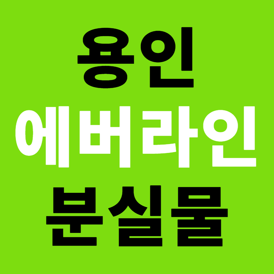 용인에버라인 분실물 유실물 찾기