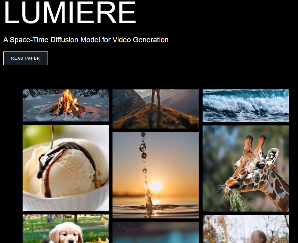 구글이 공개한 '루미에르', AI를 활용한 동영상 제작 모델(출처-lumiere-video)