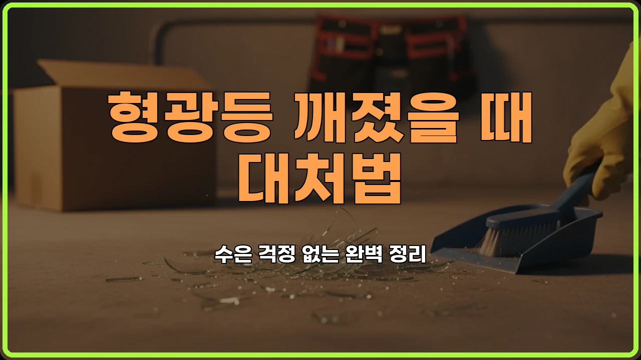 형광등깨졌을때