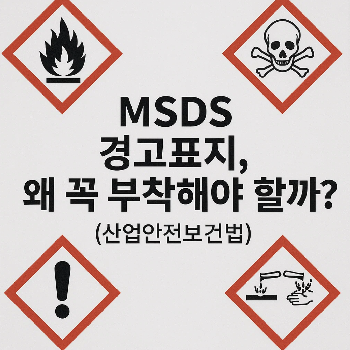 MSDS 경고표지, 왜 꼭 부착해야 할까? (산업안전보건법)