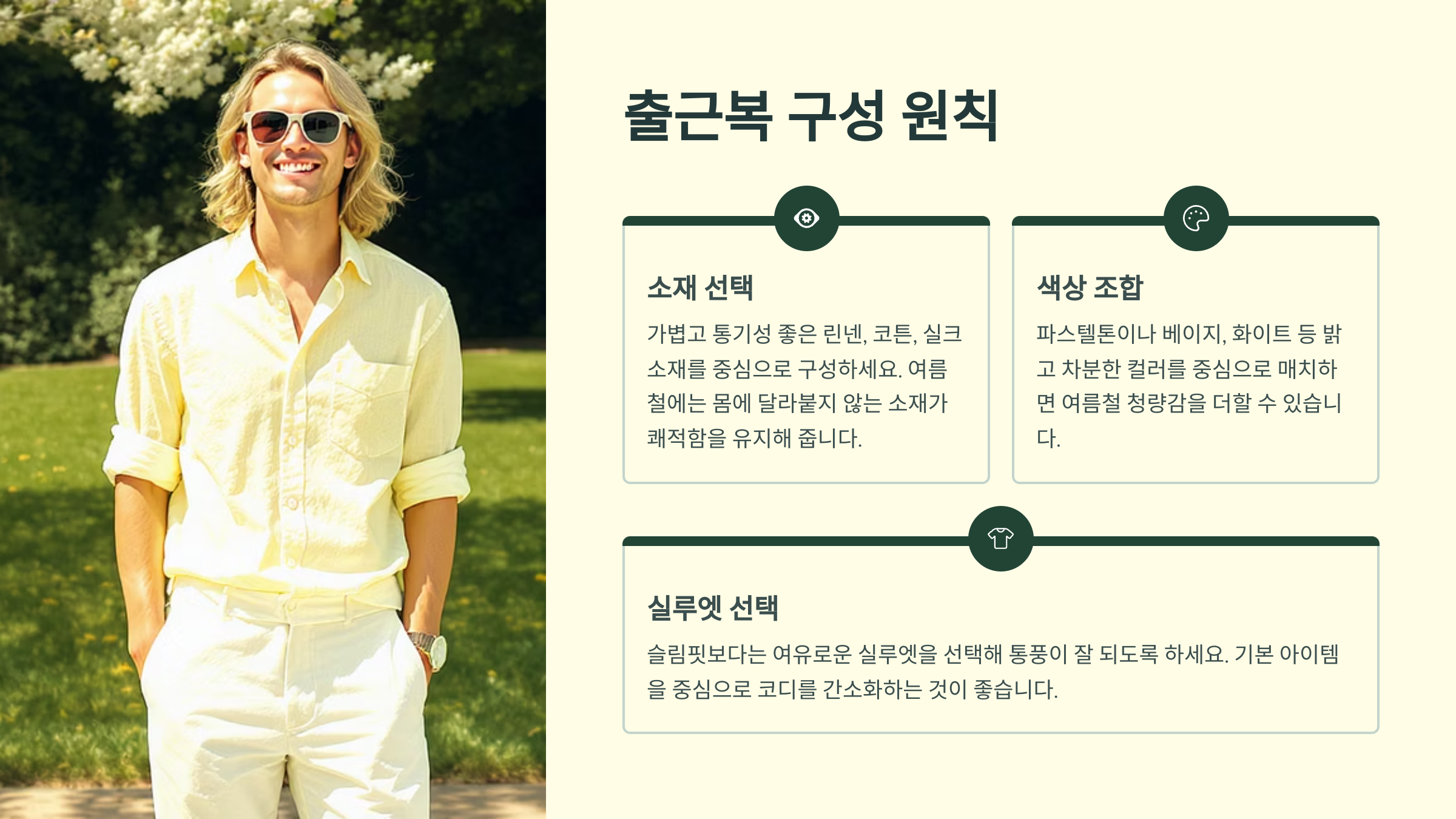 출근복 구성 원칙