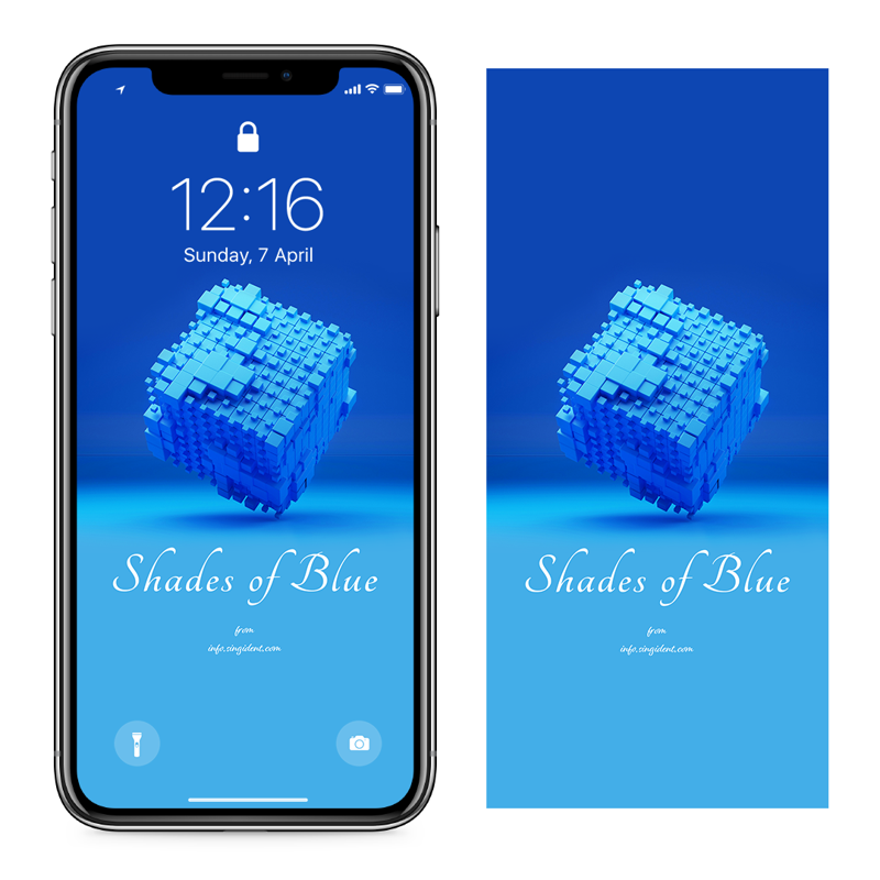 02 파란색 큐브 C - Shades of Blue 파란색배경화면