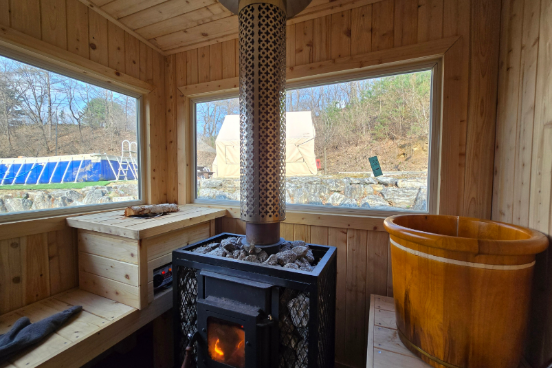 양평 맑은숲캠프 찜질방 핀란드식사우나