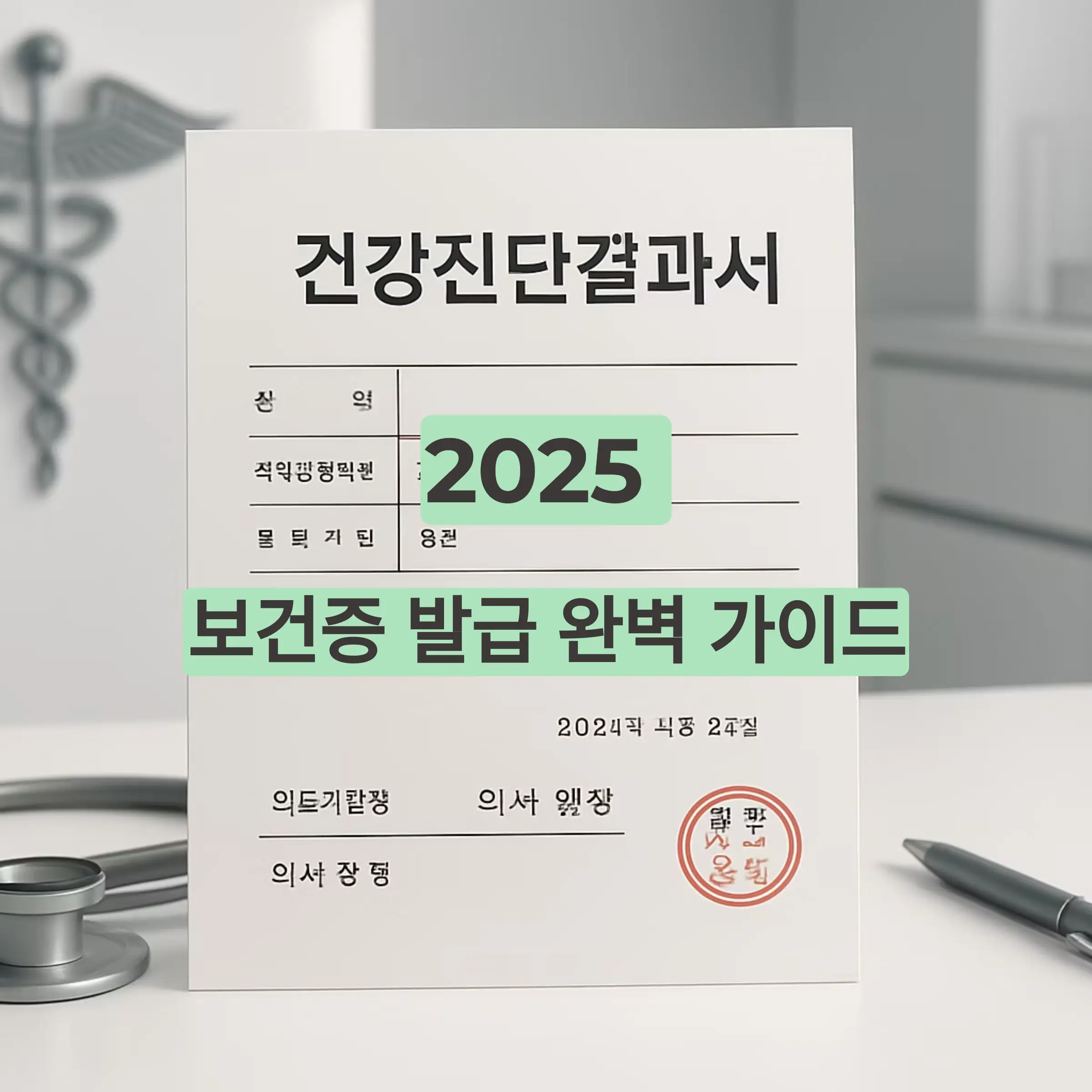음식업 종사자라면 필수! 2025 보건증(건강진단결과서) 발급 완벽 가이드