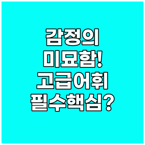 영어 고급 어휘, 'Happy/Sad..