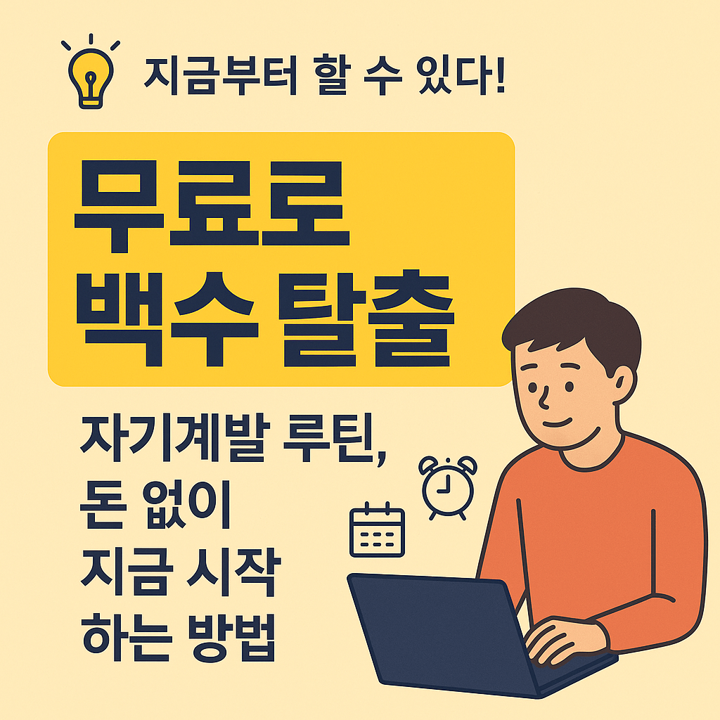 백수 탈출을 위한 자기계발 루틴: 무료로 할 수 있는 것들 중심