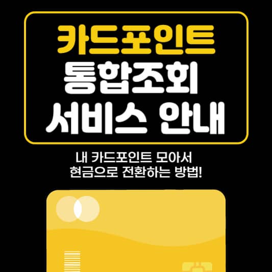 카드포인트 통합조회 서비스 안내