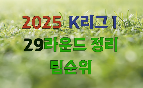 2025 K리그1, 29라운드