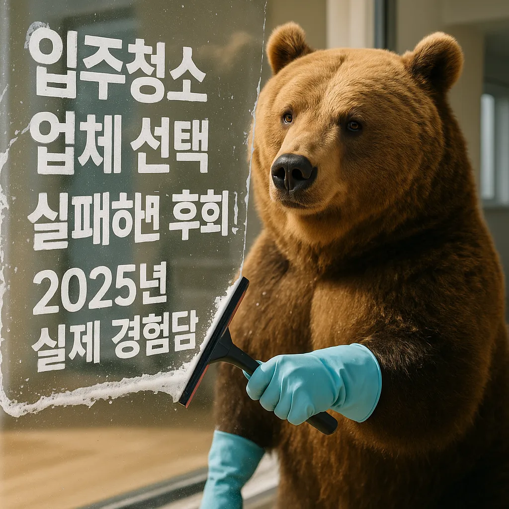 입주청소 업체 선택 실패하면 후회! 2025년 실제 경험담