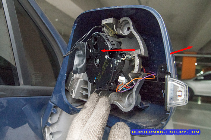 올란도 사이드미러 램프 고정부