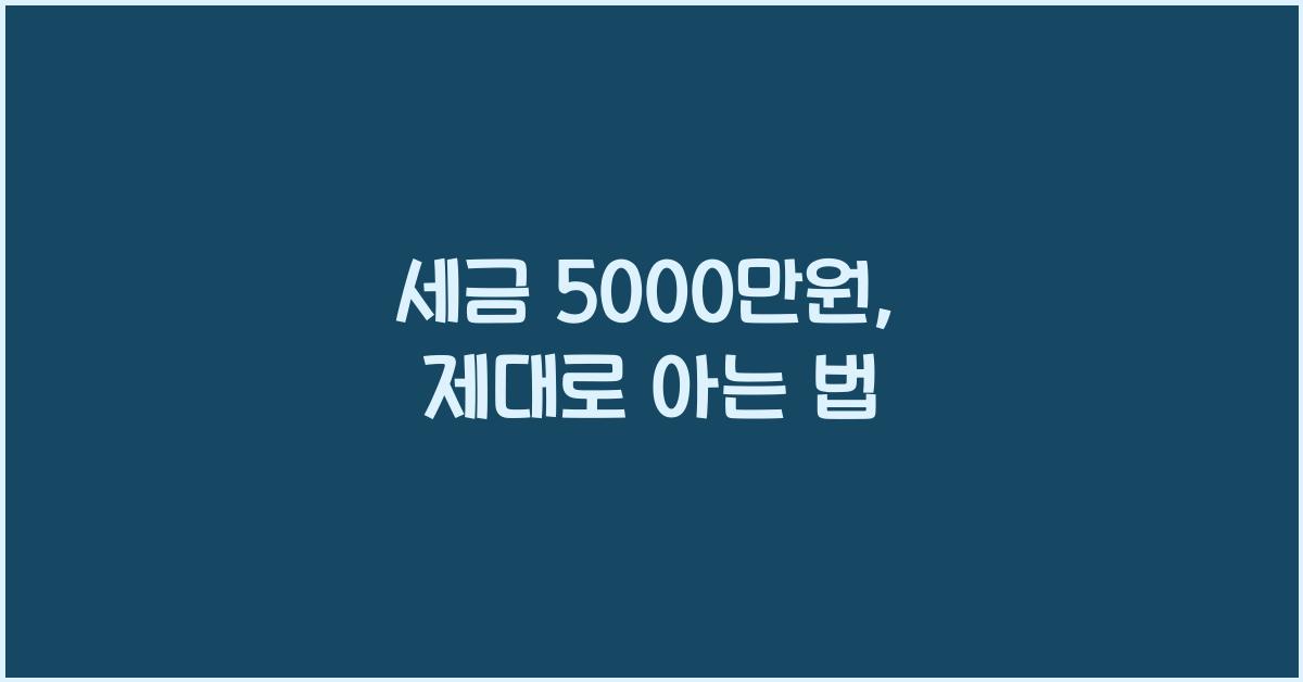 세금 5000만원