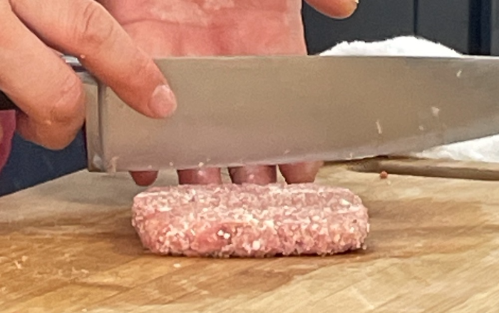 한식조리기능사 실기시험 준비 - 섭산적 - 고기 두께 일정하게 만들기