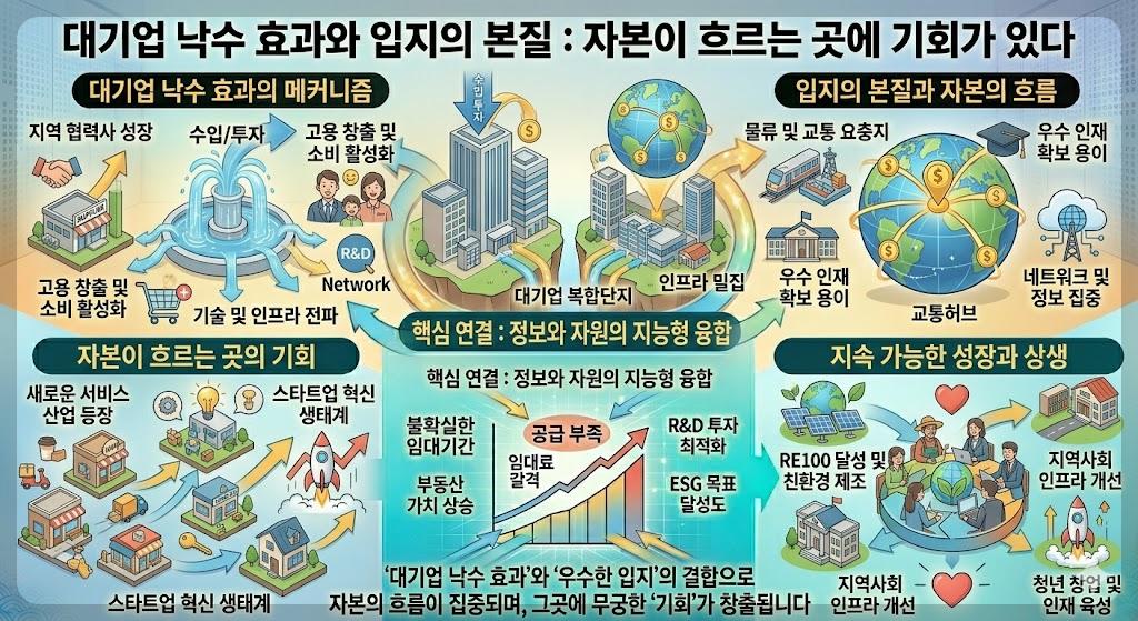 대기업 낙수 효과와 입지의 본질 : 자본이 흐르는 곳에 기회가 있다