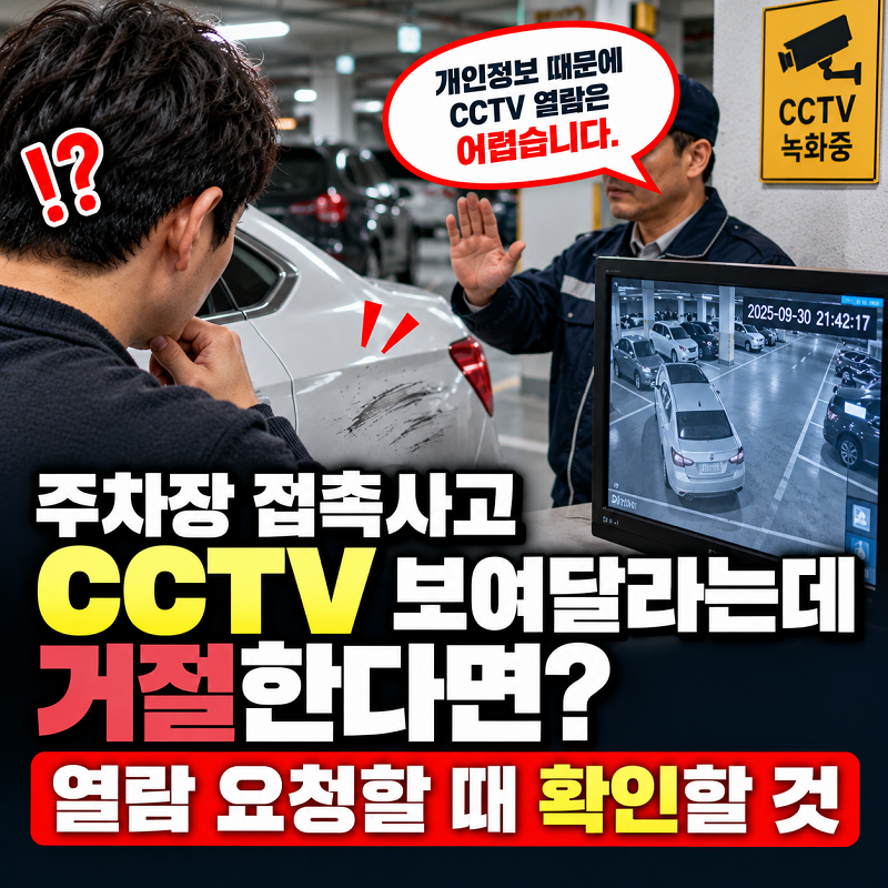주차장 접촉사고 CCTV 열람 거절 시 확인 방법