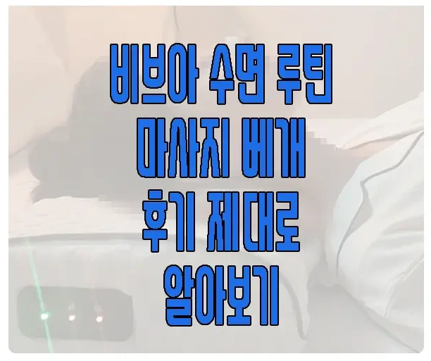 비브아 수면 루틴 마사지 베개에 관한 글 보러 가기 링크 사진