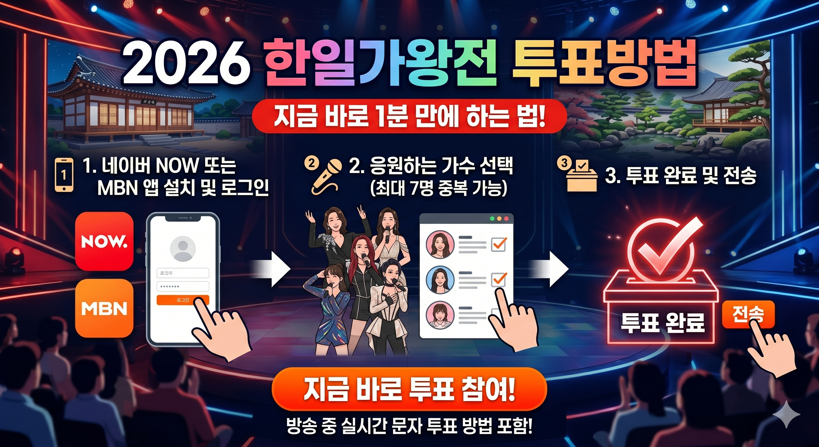 2026 한일가왕전 투표방법