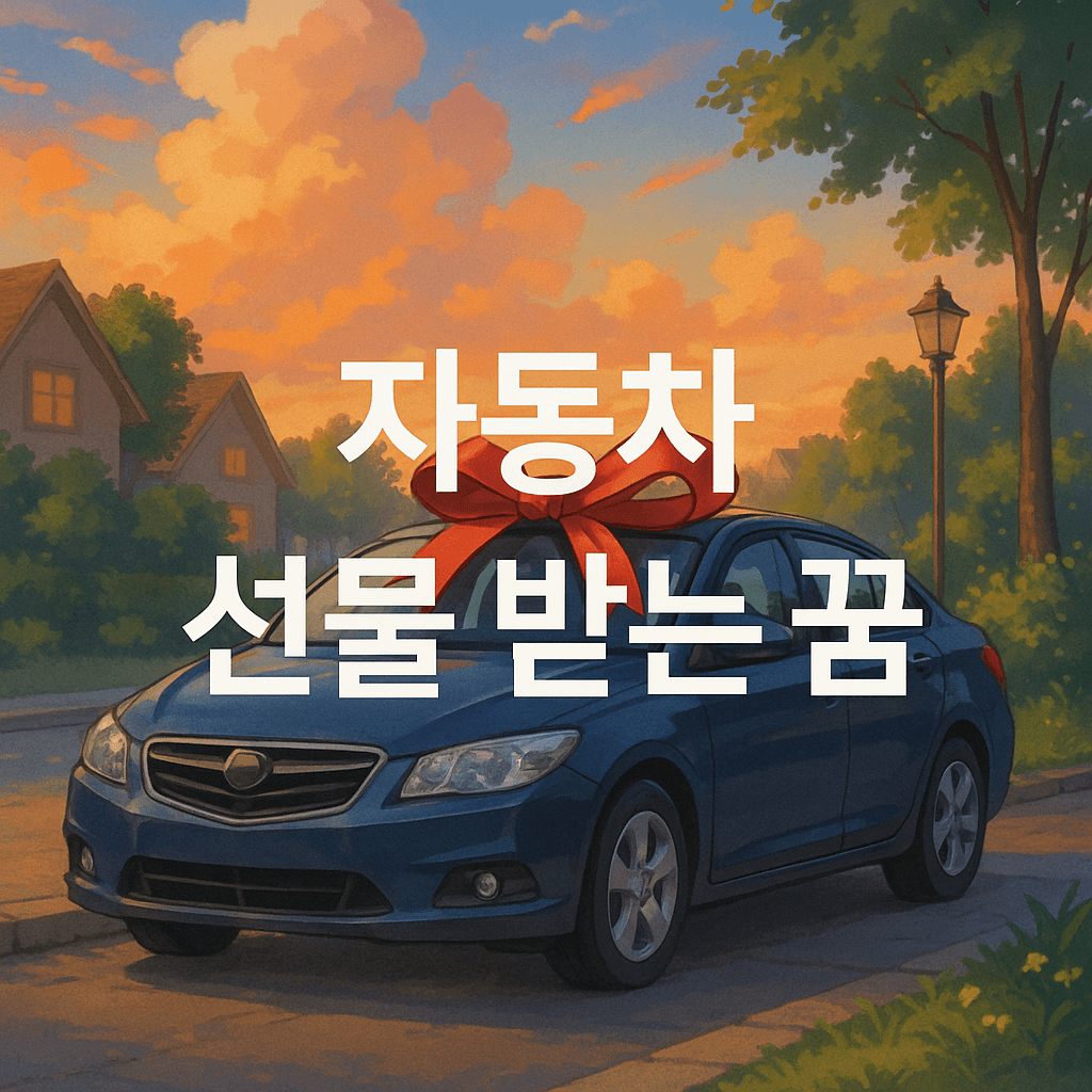 자동차 선물 받는 꿈 해몽