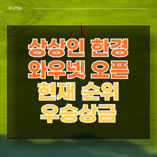 상상인 한경 와우넷 오픈 2024 순위, 우승상금