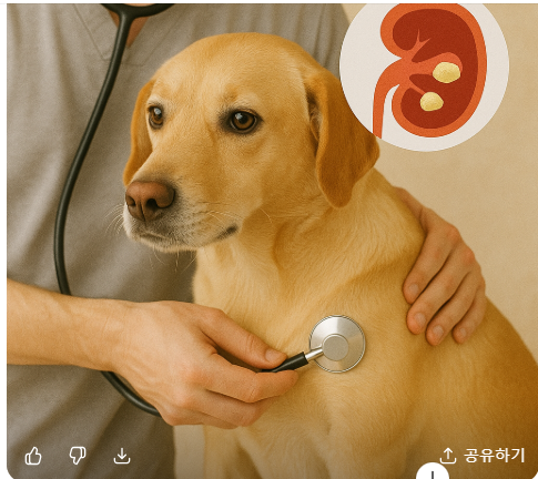 강아지요로결석원화식사진