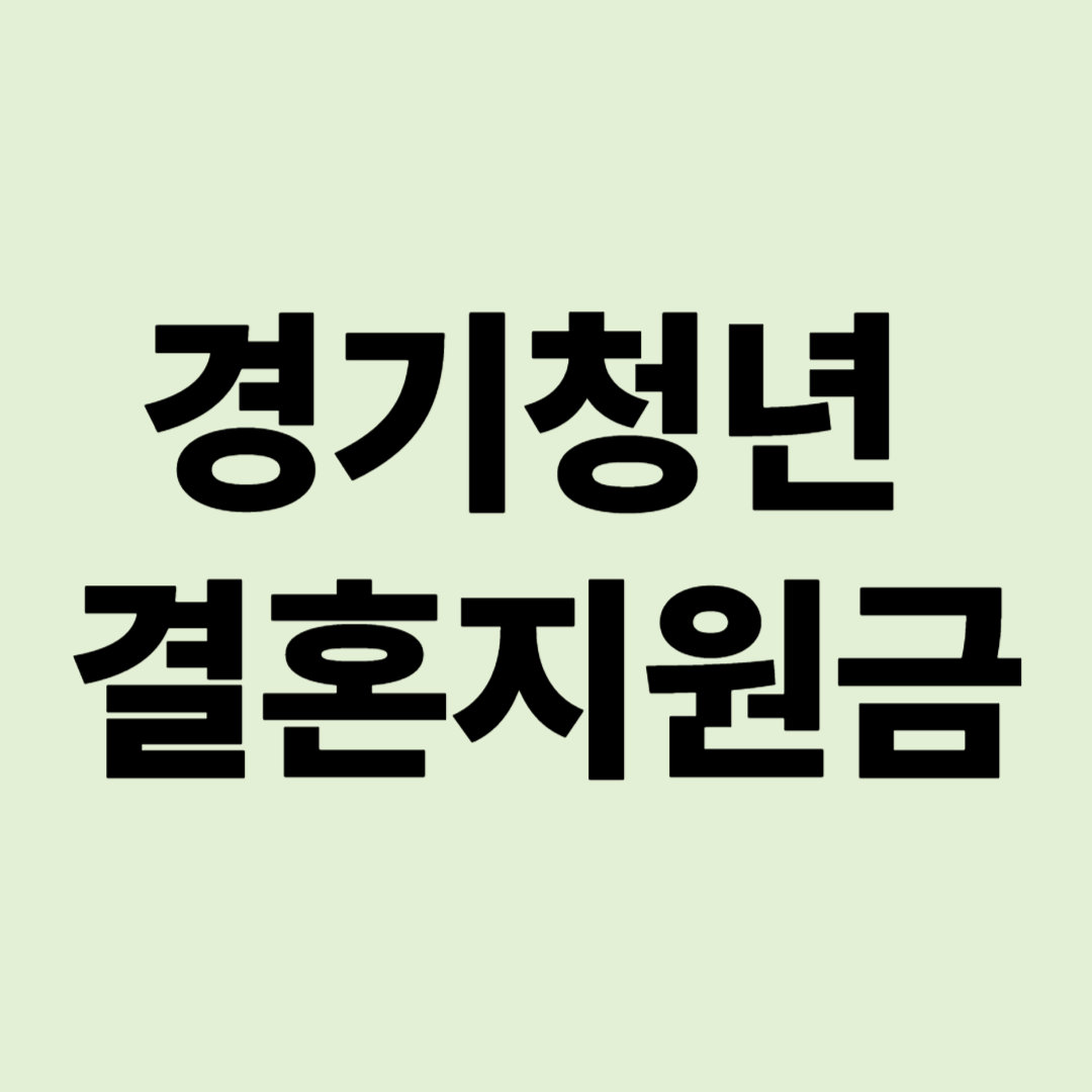 경기청년 결혼지원금 관련 사진