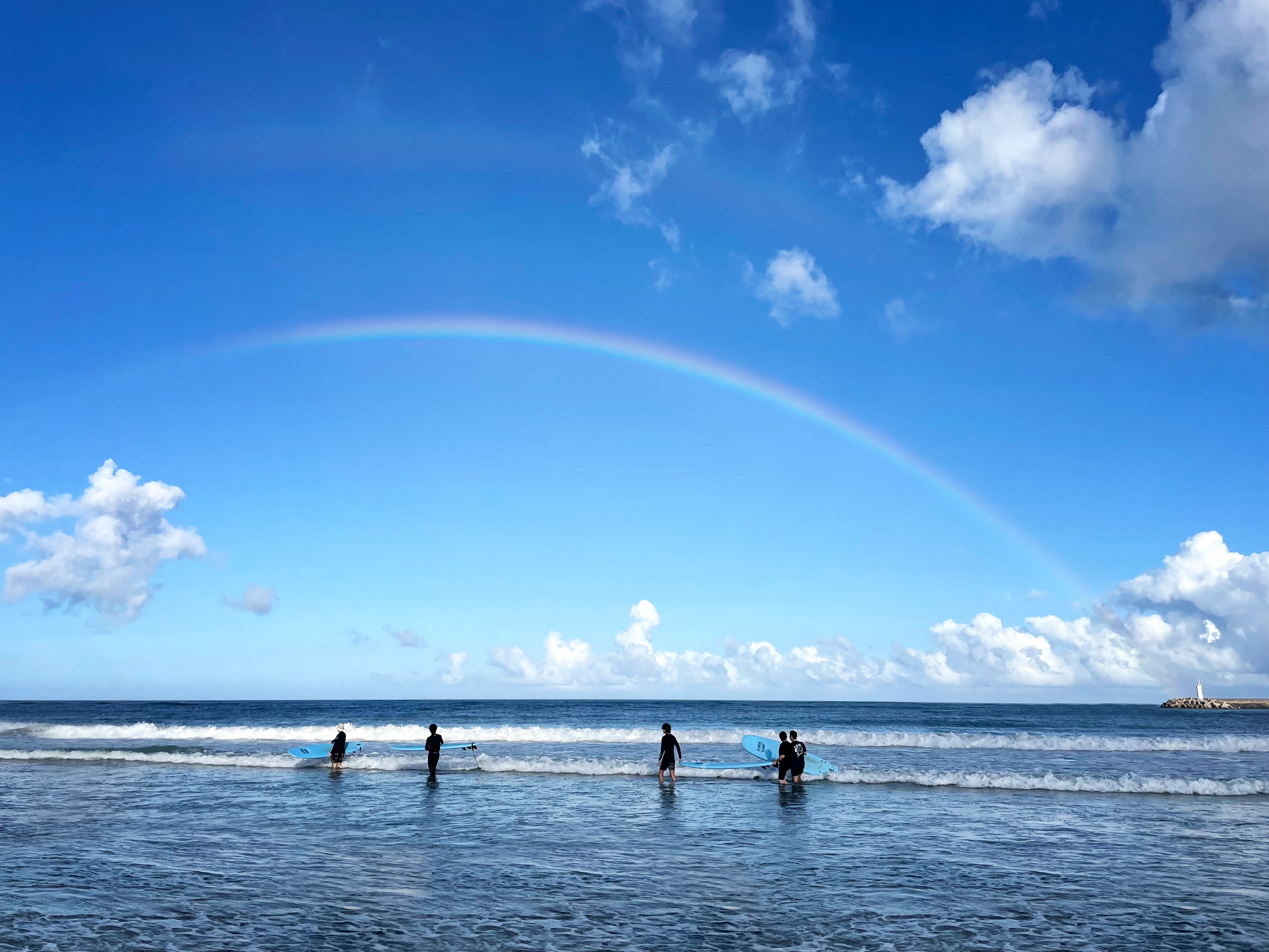 표선 해수욕장 소금막해변 무지개 무료 이미지