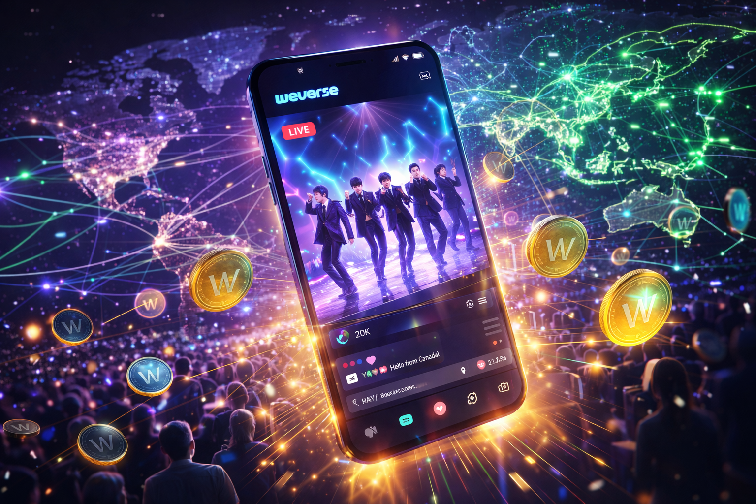 가상 공연과 스마트폰