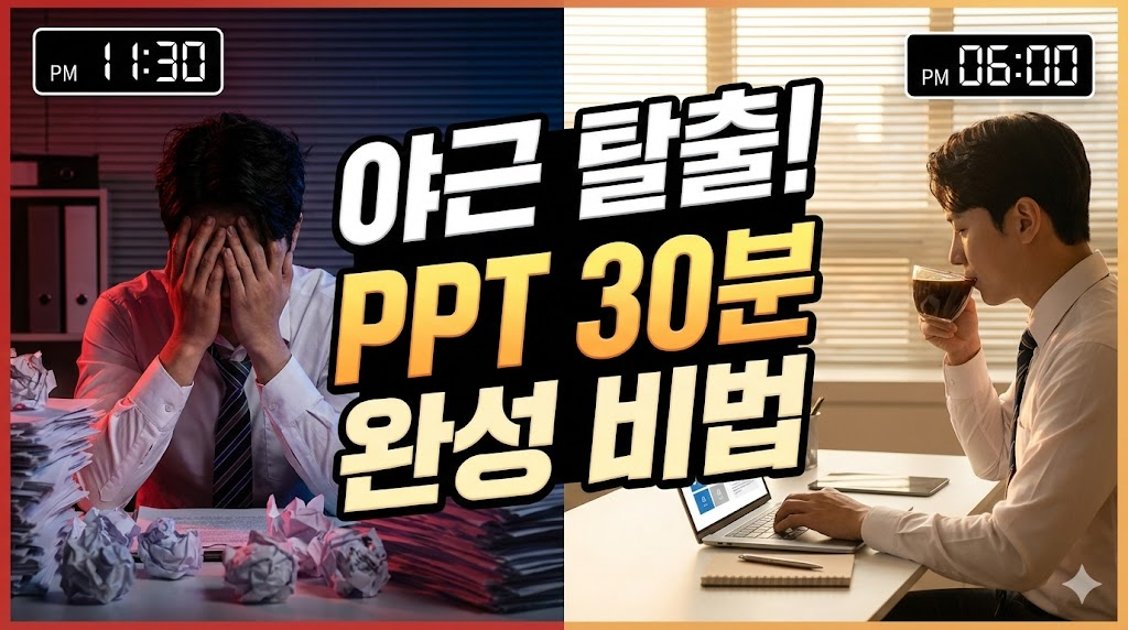 스트레스받는 직장인과 여유로운 직장인의 대비 이미지