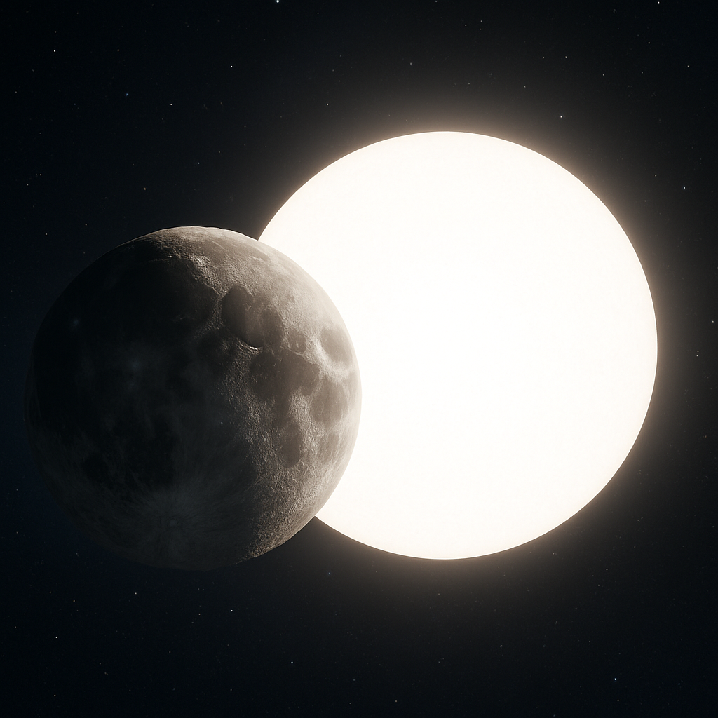 대기가 없는 달에서는 태양이 어떤 색일까?