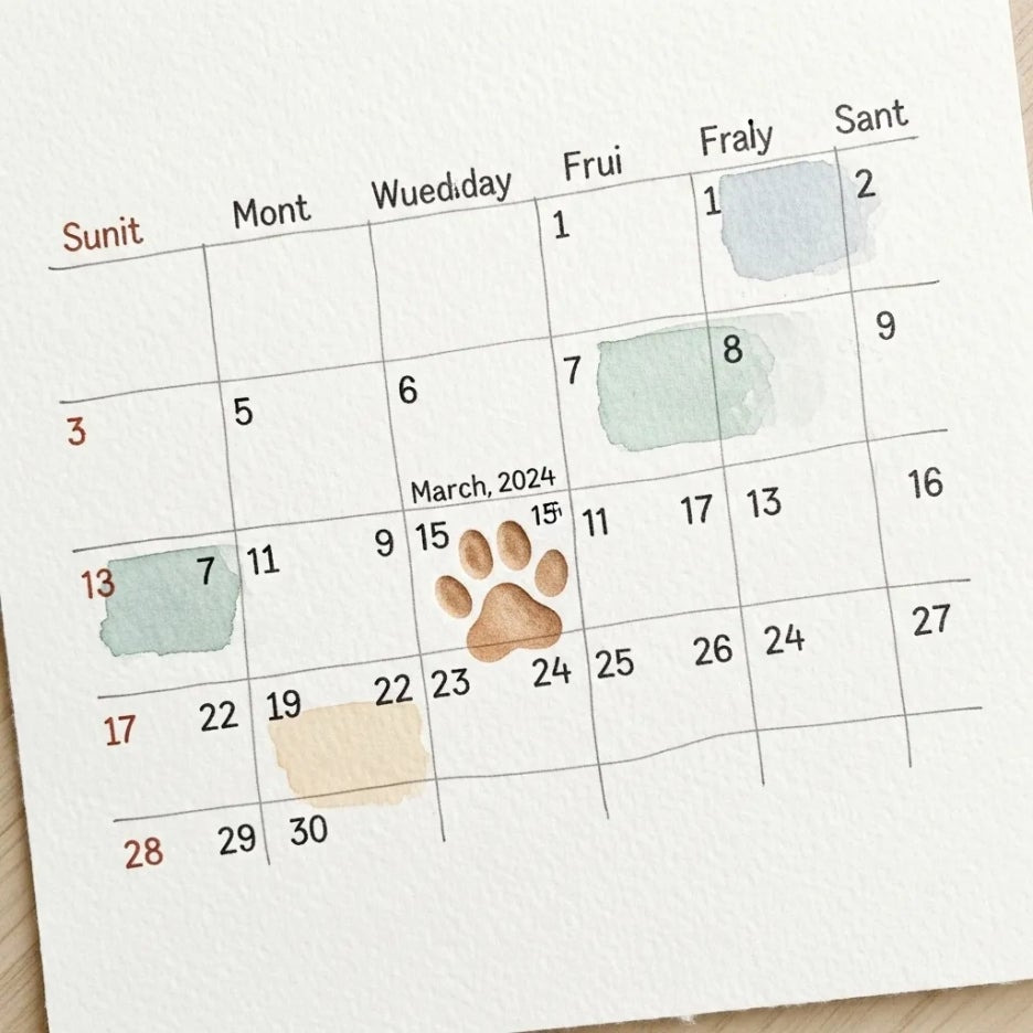 달력에 표시된 약 복용일