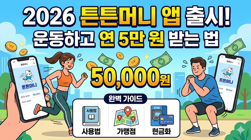 2026년 튼튼머니 앱 출시! 운동하고 포인트 쌓는 법 총정리 (현금화 가이드)