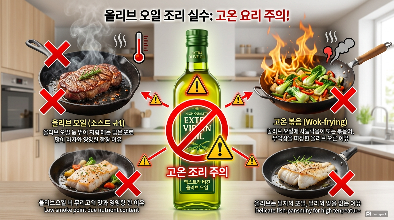 “좋다고 막 썼다가 독 된다” 올리브오일 넣으면 안 되는 3가지 음식