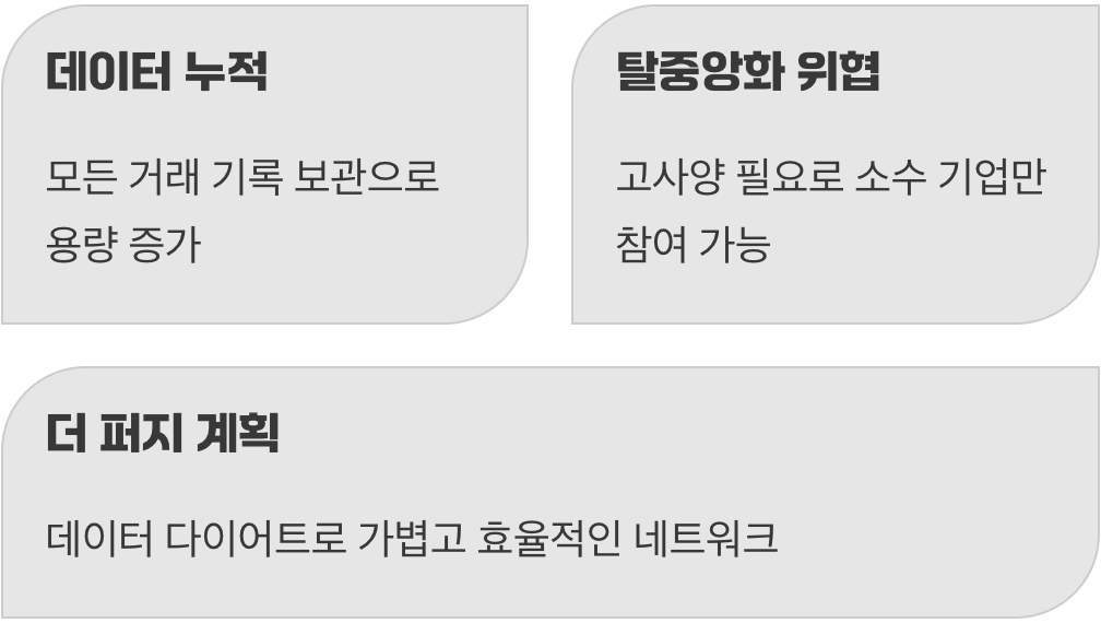 점점 무거워지는 블록체인 장부