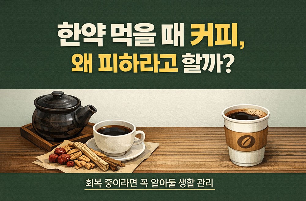 한약 먹을 때 커피, 왜 피하라고 할까?
회복 중이라면 꼭 알아둘 생활 관리