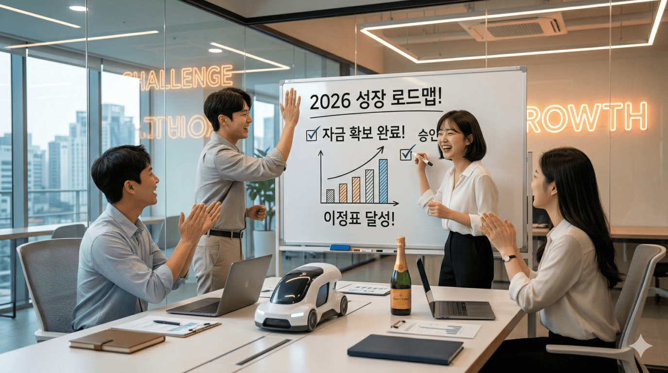 청년창업자금대출 승인 후 활기찬 분위기의 스타트업 사무실