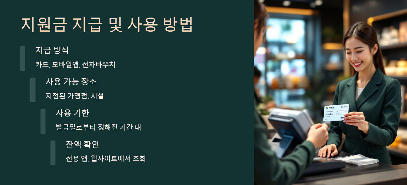 정부 바우처 지원금 지급 및 사용 방법