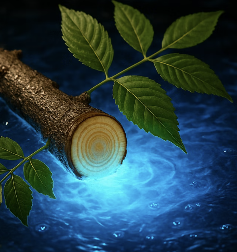 푸른 물을 만드는 신비한 나무