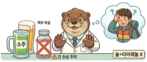 술과 약을 금지하는 수달의사