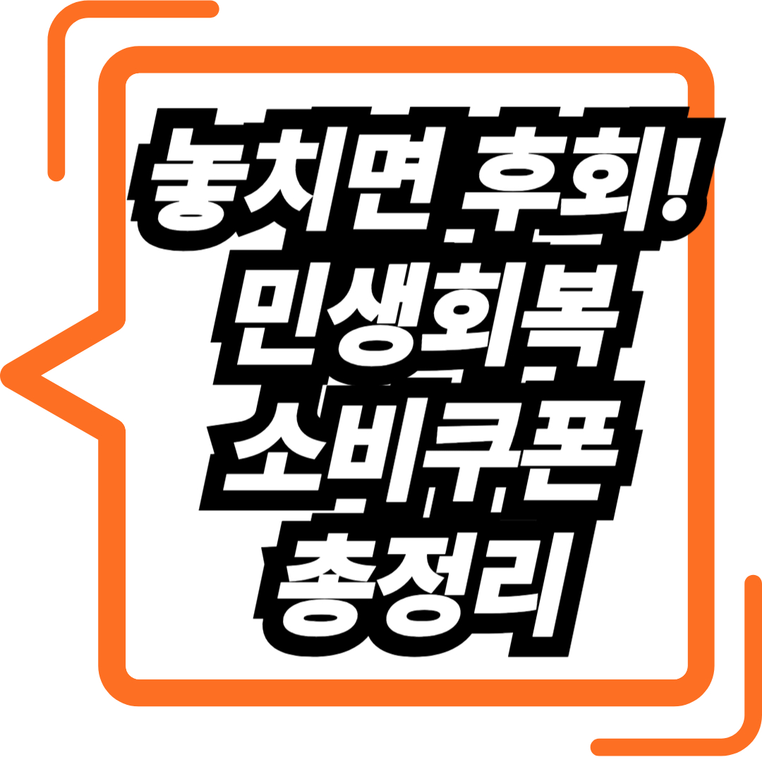 민생회복 소비쿠폰 총정리