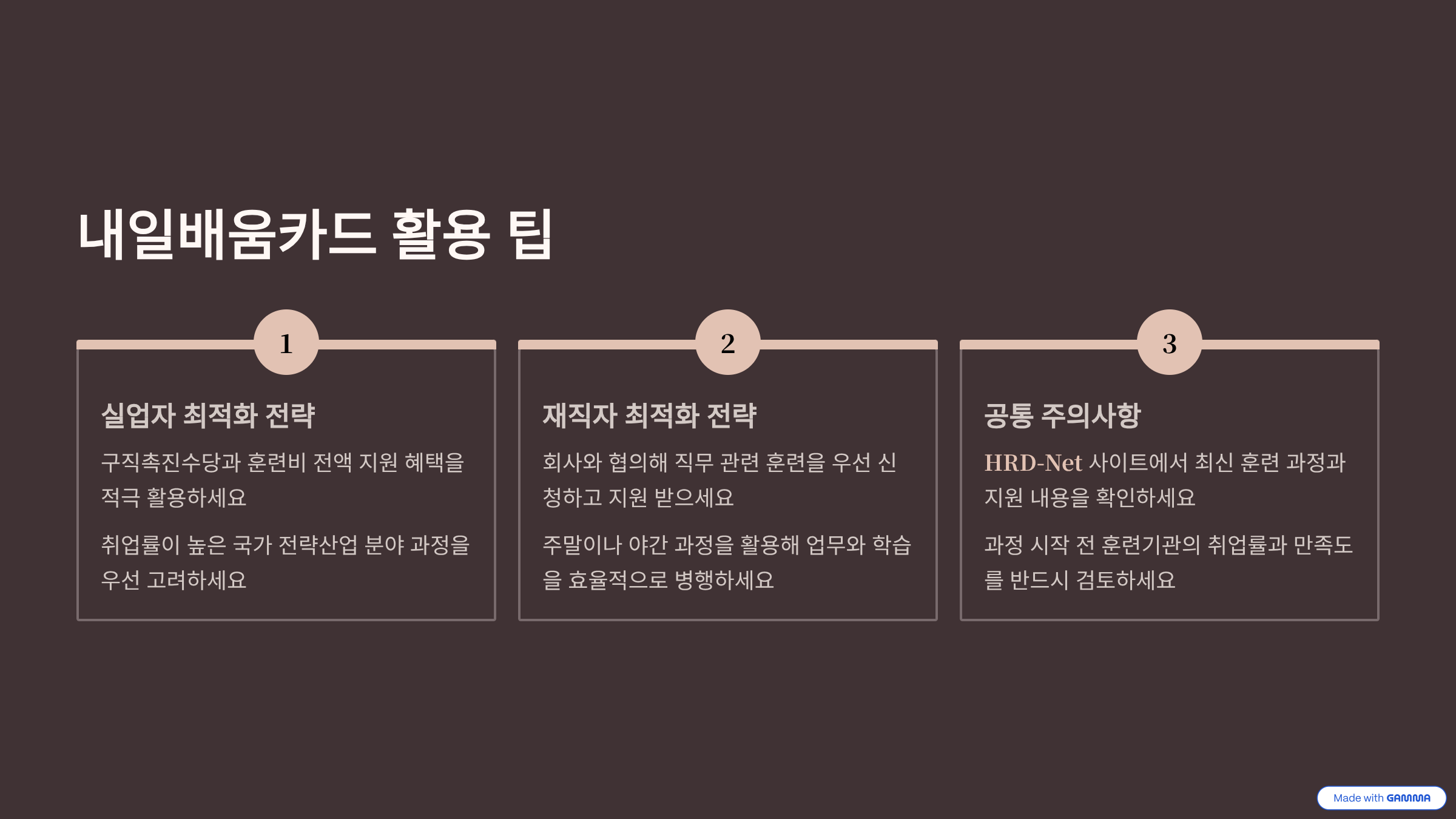 내일 배움 카드 활용 팁