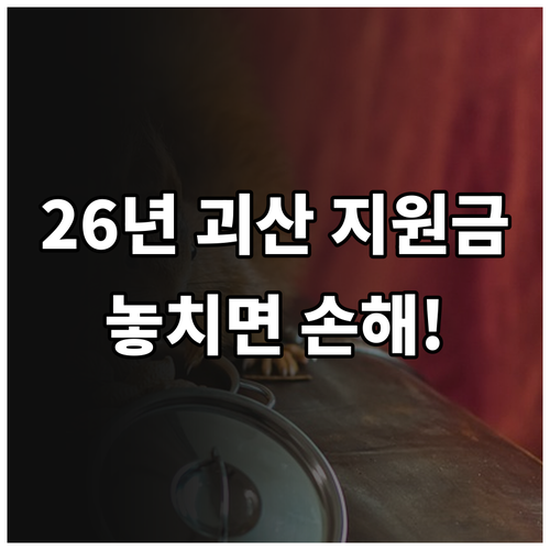 2026년 괴산군 분야별 주요 지원금..