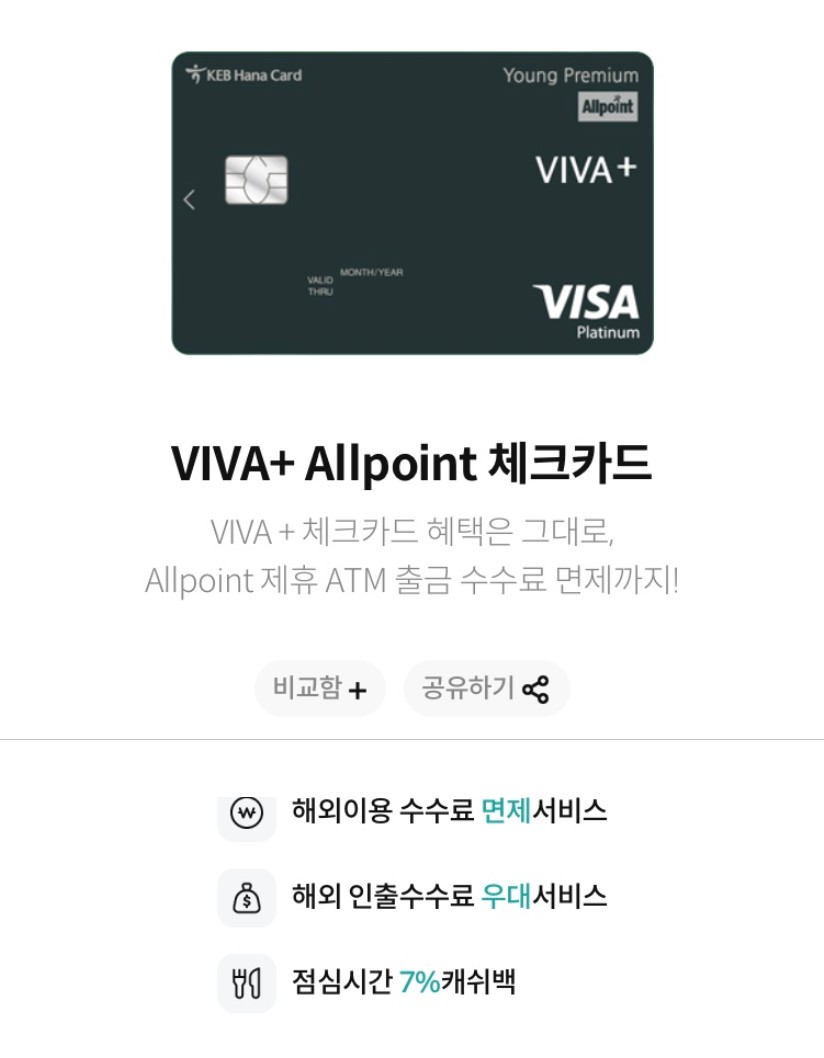 VIVA+ Allpoint 체크카드