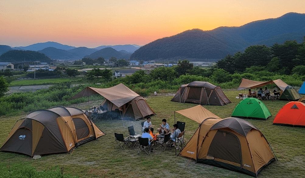 캠핑장 소개를 위해 표현한 이미지