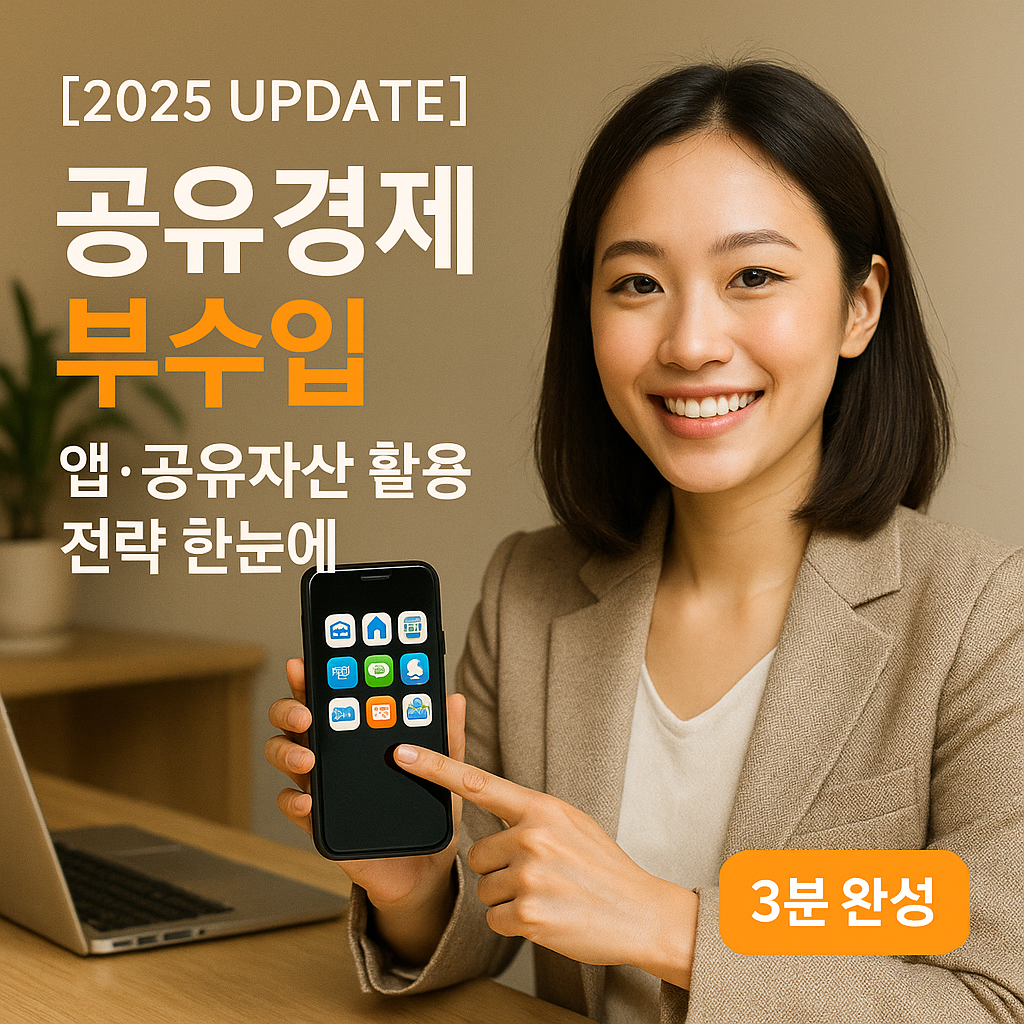 [2025 Update] 공유경제 부수입 ｜ 서비스 활용 아이디어 완전정리