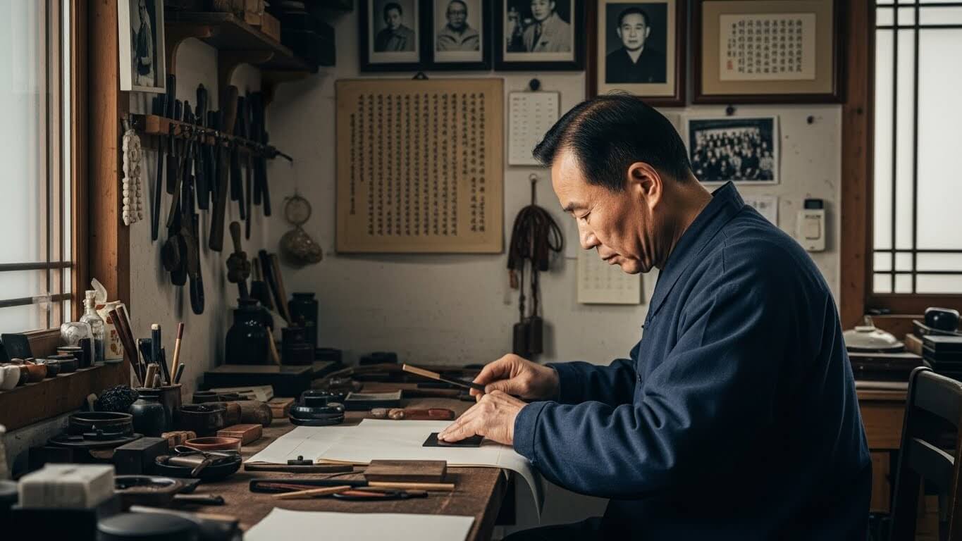 무형문화재 기술 관련 사진