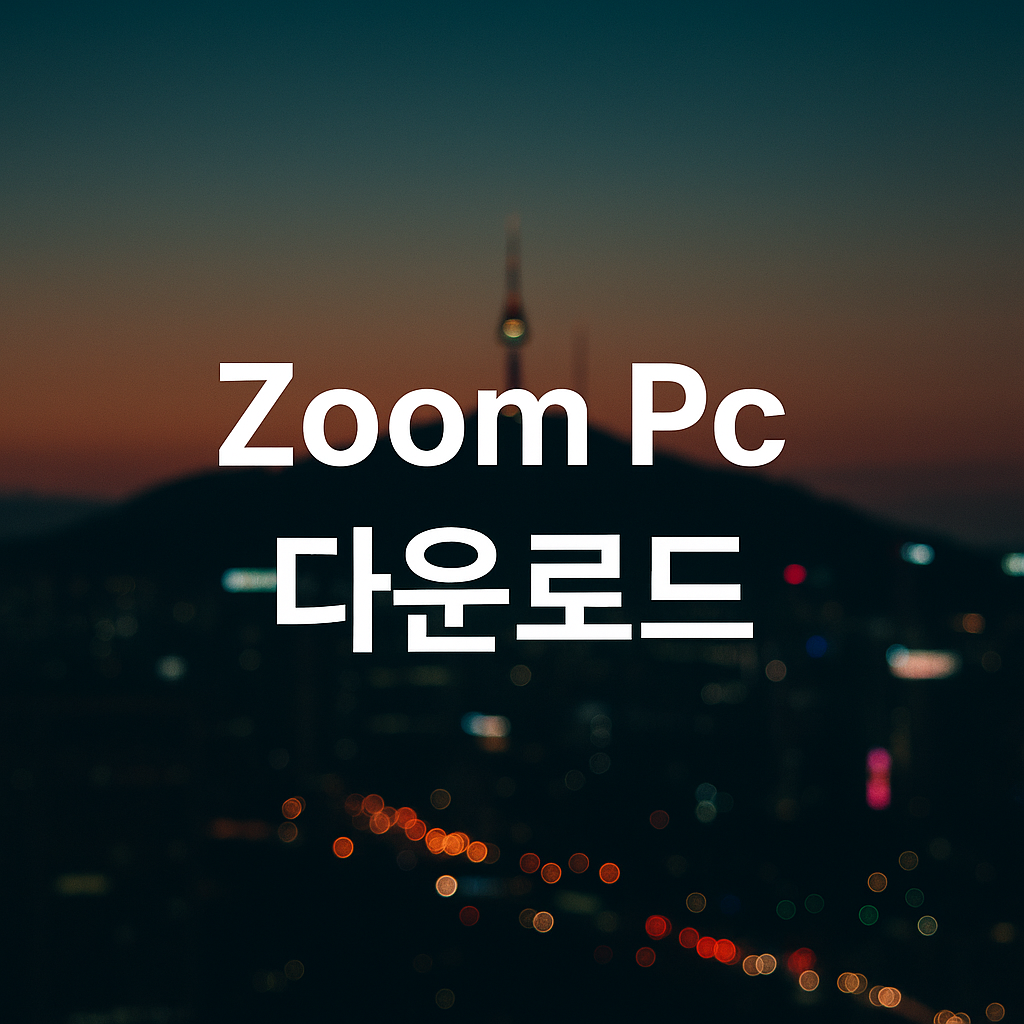 줌 Zoom PC 다운로드