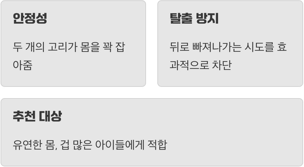 안정감의 상징, H형 가슴줄
