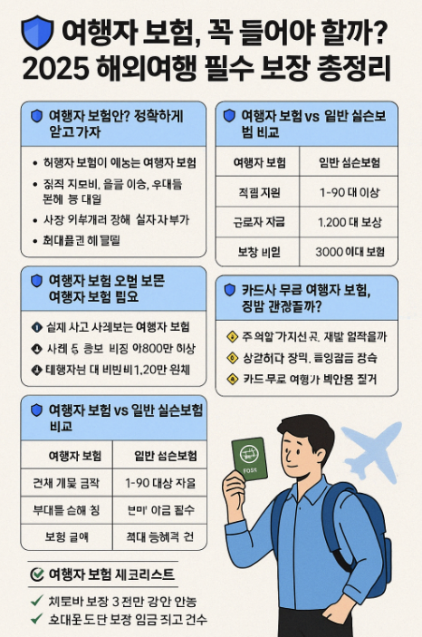 🛡 여행자 보험, 꼭 들어야 할까? 2025 해외여행 필수 보장 총정리