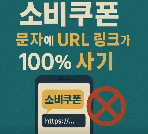 '소비쿠폰' 문자에 URL 링크가 있다면 100% 사기!