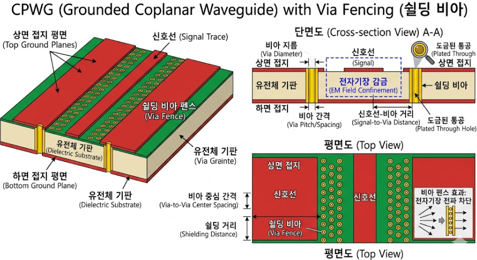 Via Stitching 간격을 λ/10로 하는 이유 - Shielding Via