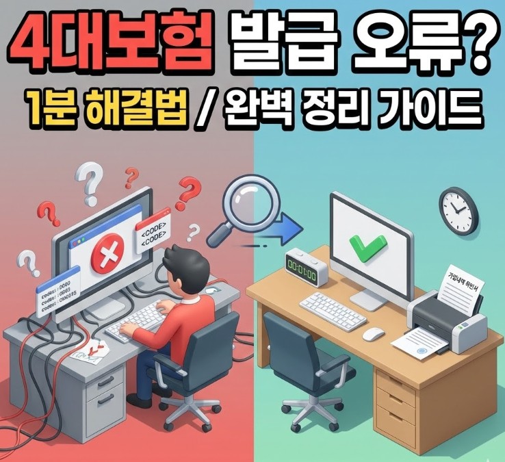 4대보험 정보연계센터 출력 오류 및 로그인 문제 1분 해결 가이드